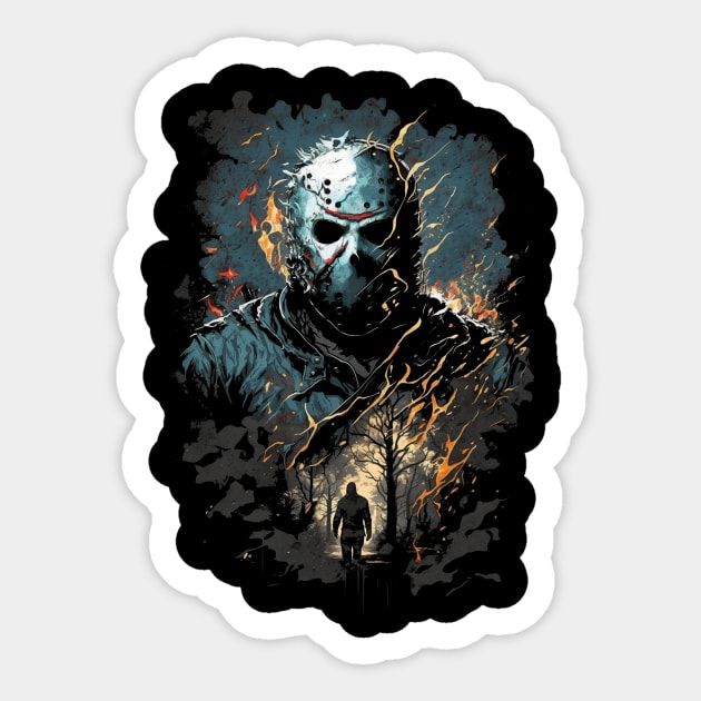 Jason Voorhees Friday the 13th Sticker by Stardust Video